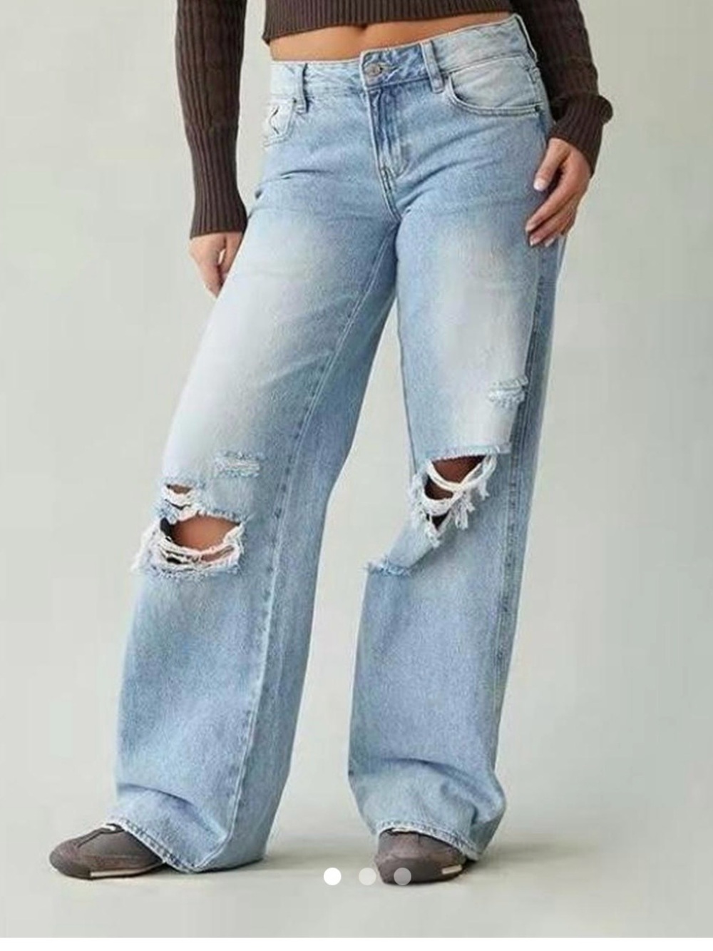 Pacsun Light Blue Low Rise Baggy Jeans